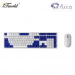 Akko MX108 Wireless Mechanical Keyboard and Mouse Combo - Blue & White – 6925758625975