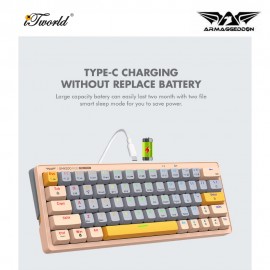 Armaggeddon GMK100 RGB Trimode Wireless Mechanical Keyboard - Summer 8886411988807