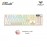 AULA F108 PRO Yellow White Coffee Multi Mode Mechanical Keyboard with Strawberry...