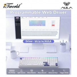 AULA HERO99 White Blue Magnetic Keyboard with Wing Chun Magnetic Switch