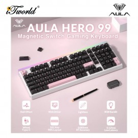 AULA HERO99 Black Pink Magnetic Keyboard with Wing Chun Magnetic Switch