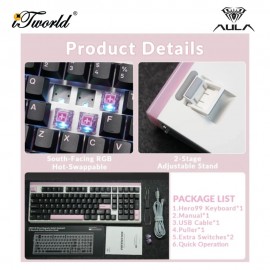 AULA HERO99 Black Pink Magnetic Keyboard with Wing Chun Magnetic Switch