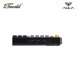 AULA F108 PRO Multi Mode Mechanical Keyboard with Reaper Switch (F108PRO-Grey+Yellow)