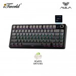 AULA F75MAX Multi Mode Mechanical Keyboard with Reaper Switch (F75MAX-Gradient Grey)