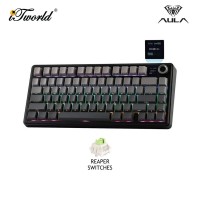 AULA F75MAX Multi Mode Mechanical Keyboard with Reaper Switch (F75MAX-Gradient Grey)