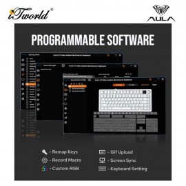 AULA F75MAX Multi Mode Mechanical Keyboard with Reaper Switch (F75MAX-Gradient Grey)