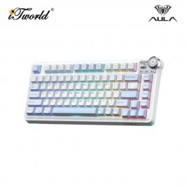 AULA AU75 Multi Mode Mechanical Keyboard with Star Vector Switch (AU75-Sea Salt Blue)