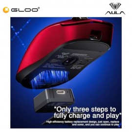 AULA SC900 MAX Wireless Gaming Mouse - Red