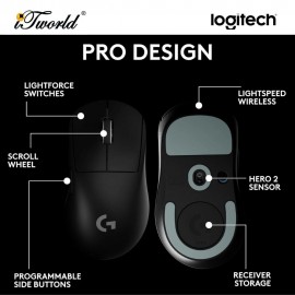 Logitech Pro X Superlight 2 DEX Lightspeed Wireless Gaming Mouse - Black