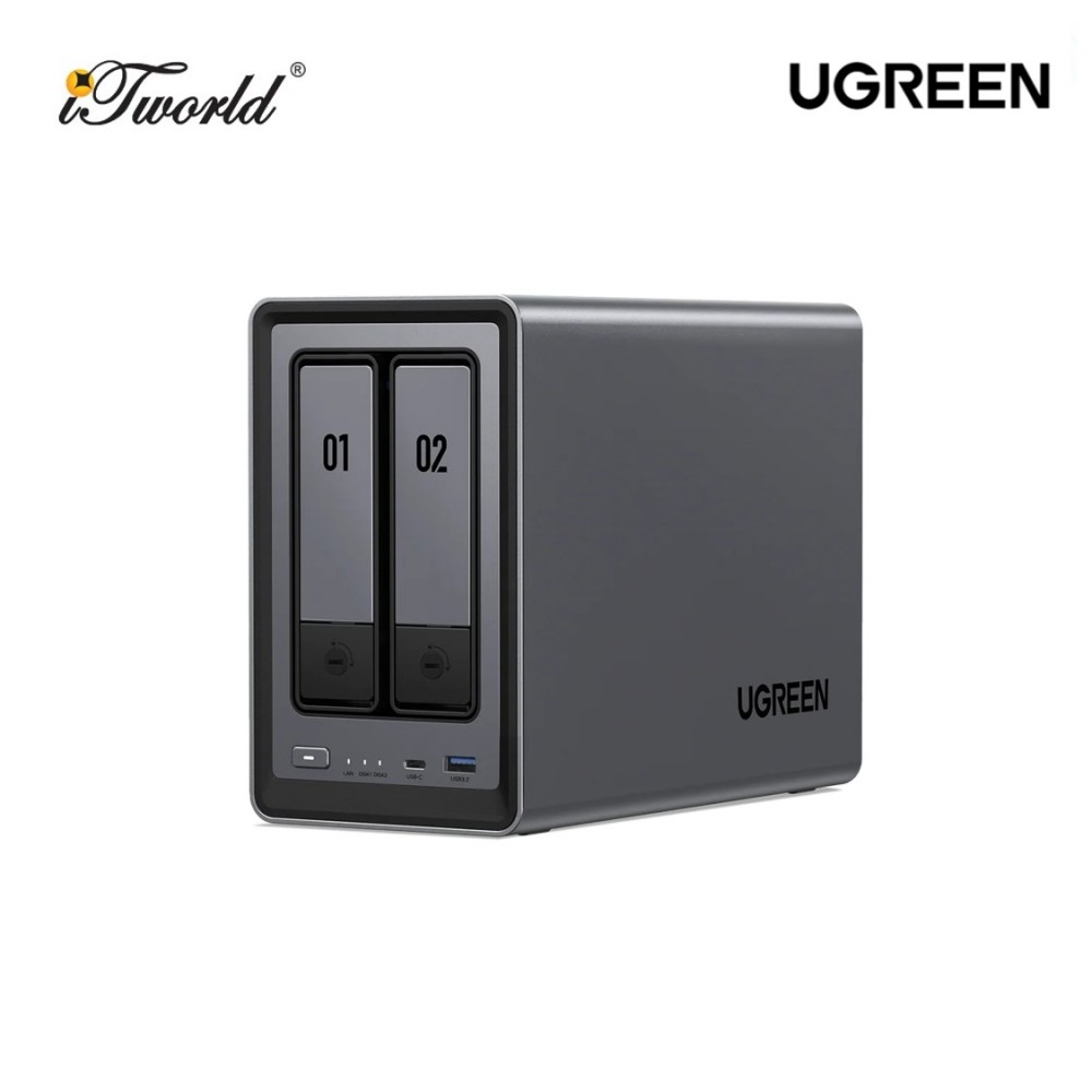 UGREEN NASync DXP2800 (Intel N100,2Bay,8GB RAM,Max Storage 76TB,Device Warranty 2Years)