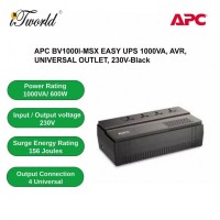 APC BV1000I-MSX EASY UPS 1000VA, AVR, UNIVERSAL OUTLET, 230V - Black