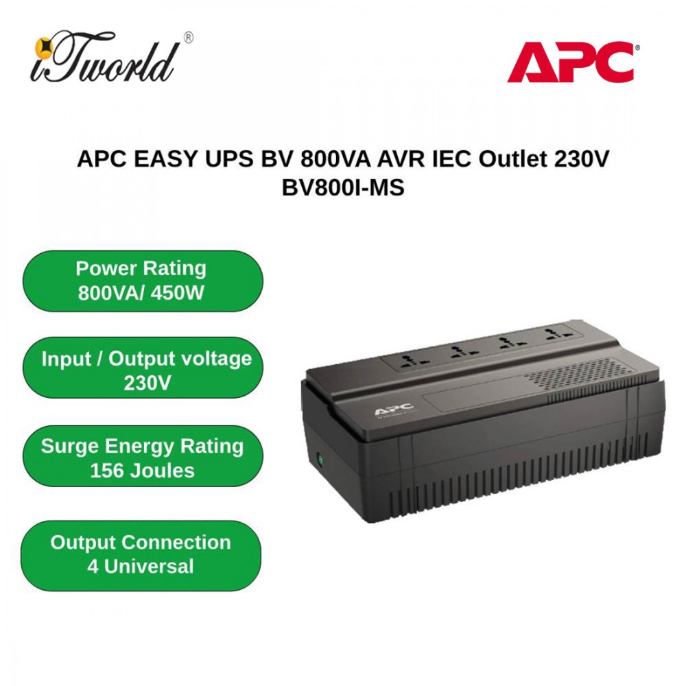 APC EASY UPS BV 800VA AVR IEC Outlet 230V BV800I-MSX