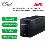 APC Back-UPS 1200VA, 230V, AVR, Universal Sockets BX1200MI-MS - Black