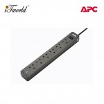 APC SurgeArrest Essential Surge Protector, 6x Outlets, 2 USB-Ports - 2M (PME6U2B-UK)