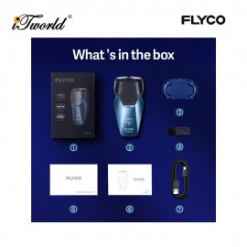 FLYCO Portable Electric Shaver (Rotary) FS889UK - Blue 