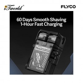 FLYCO Portable Electric Shaver (Rotary) F001UK - Black 