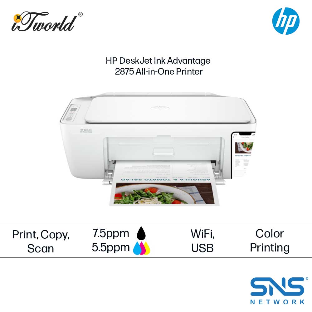 HP Deskjet Ink Advantage 2875 All In One Printer (588J7B)