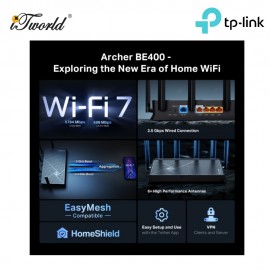 TP-Link BE400|BE6500 Dual Band Wi-Fi 7 Router