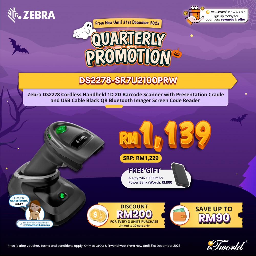 Zebra DS2278 Cordless Handheld 1D 2D Barcode Scanner with Presentation Cradle and USB Cable Black QR Bluetooth Imager Screen Code Reader (DS2278-SR7U2100PRW)