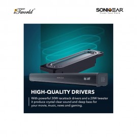 SonicGear SonicBar HD2000 TV PC Bluetooth 5.3 Soundbar 2.0 Channel Speaker 8886411933913