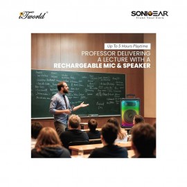 SonicGear HyperBox 1200 Pro Bluetooth 5.4 Rechargeable Portable Trolley Speaker With 2 Mic Sg-Hyperbox-1200-Pro 8886411938475