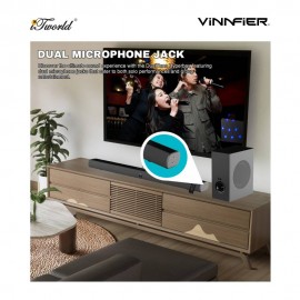 Vinnfier Hyperbar 600 BTRW With Extra Strong Bass Subwoofer 9555637205904