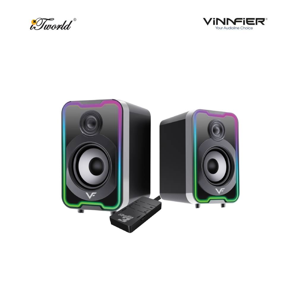 Vinnfier Studio 3 2.0 Desktop Speaker With RGB Light