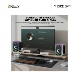 Vinnfier Studio 3 2.0 Desktop Speaker With RGB Light