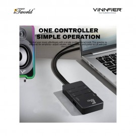 Vinnfier Studio 3 2.0 Desktop Speaker With RGB Light
