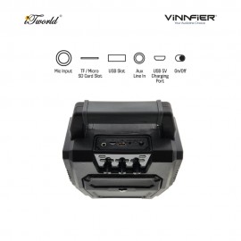 Vinnfier Tango 202 Pro BTRM TWS Super FM Radio Wireless Portable Bluetooth Speaker – Red